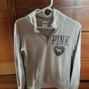 Like new PINK Victoria secret 1/4 zip sweatshirt